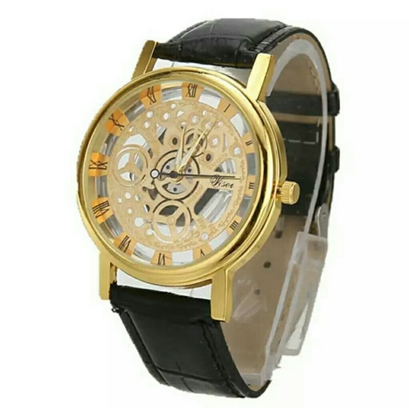 ● 2 / $15 ●  NWT MEN'S SKELETON WATCH - Picture 2 of 6